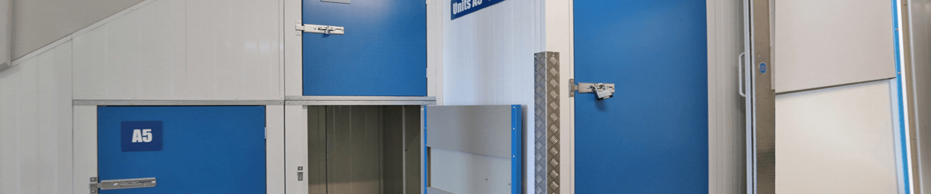 Inside Storage Factory Salisbury, with unit A5 and the goods lift